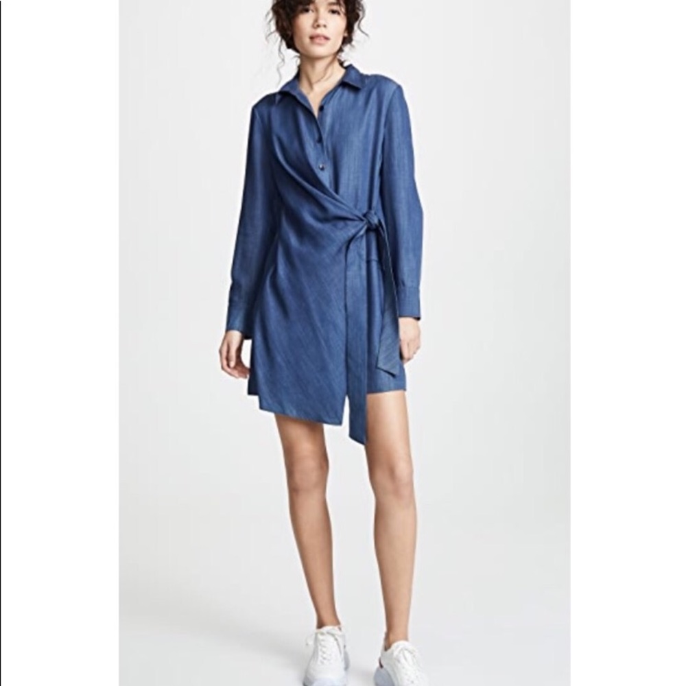 Tibi Dress Wrap Chambray NWT Size 2